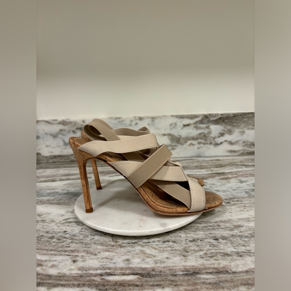 Manolo Blahnik elastic/ cork 37 (7)